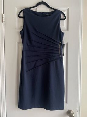 BNWT $149 Ivanka Trump Navy Pleated Dress